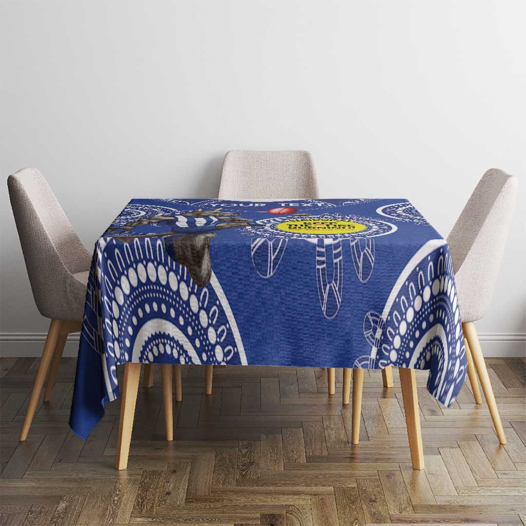 Custom AFL Kangaroos NAIDOC Week Tablecloth Keep The Fire Burning Indigenous Art