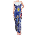 Custom AFL Kangaroos NAIDOC Week Tank Maxi Dress Keep The Fire Burning Indigenous Art
