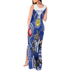 Custom AFL Kangaroos NAIDOC Week Tank Maxi Dress Keep The Fire Burning Indigenous Art