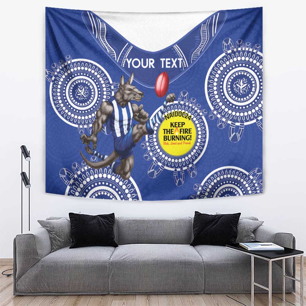 Custom AFL Kangaroos NAIDOC Week Tapestry Keep The Fire Burning Indigenous Art
