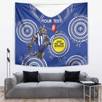 Custom AFL Kangaroos NAIDOC Week Tapestry Keep The Fire Burning Indigenous Art