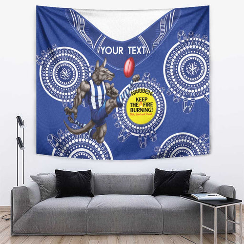 Custom AFL Kangaroos NAIDOC Week Tapestry Keep The Fire Burning Indigenous Art