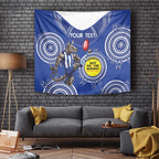 Custom AFL Kangaroos NAIDOC Week Tapestry Keep The Fire Burning Indigenous Art