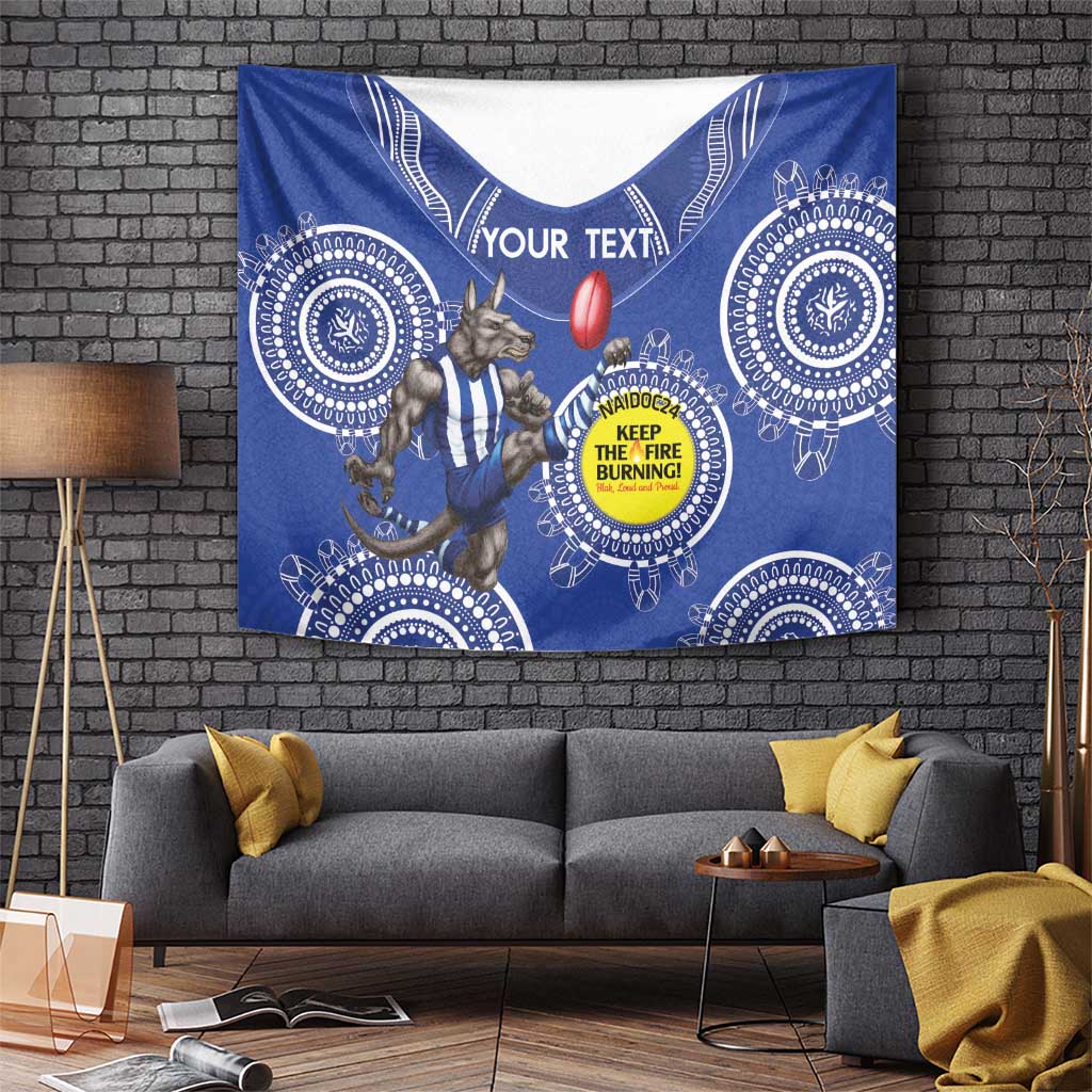 Custom AFL Kangaroos NAIDOC Week Tapestry Keep The Fire Burning Indigenous Art