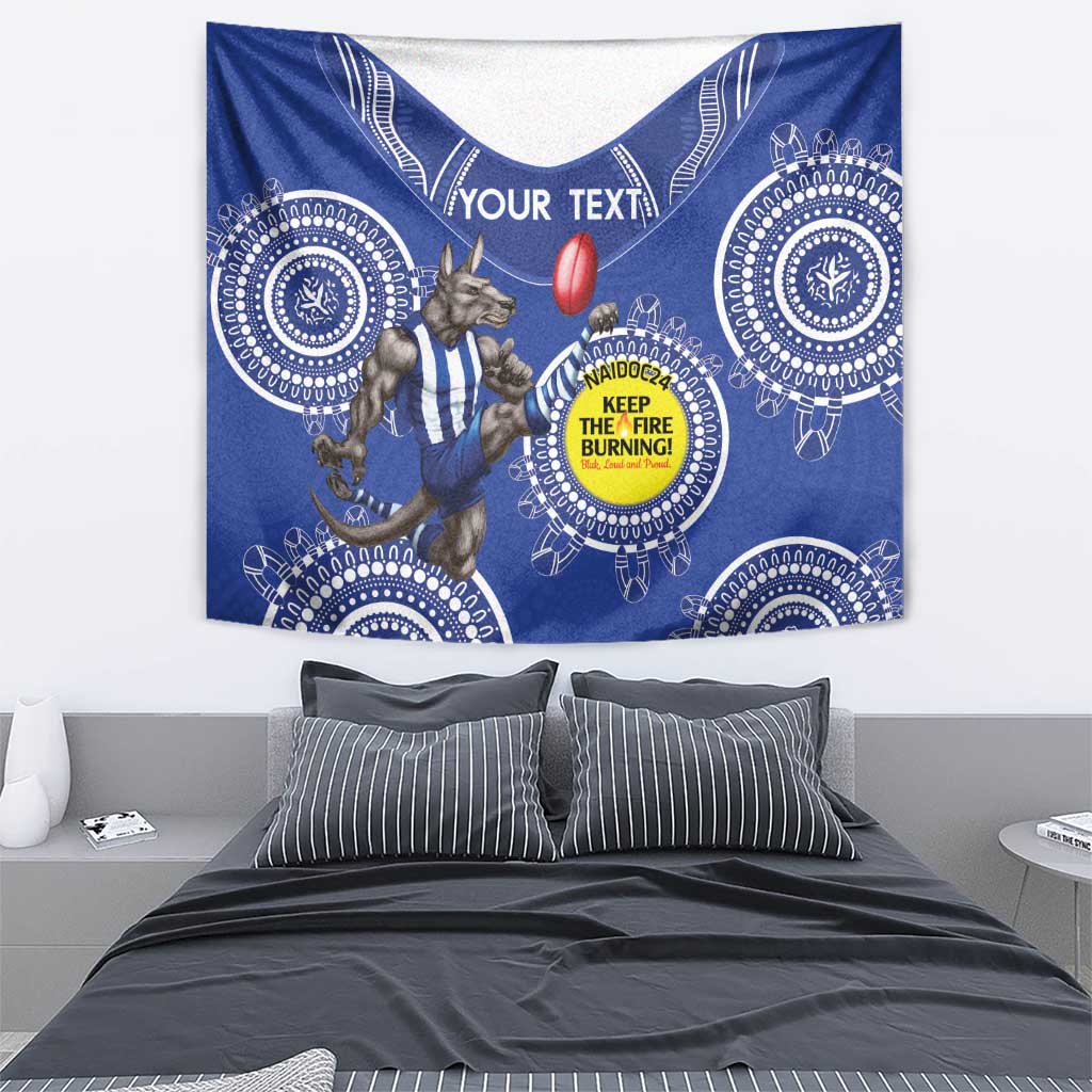 Custom AFL Kangaroos NAIDOC Week Tapestry Keep The Fire Burning Indigenous Art