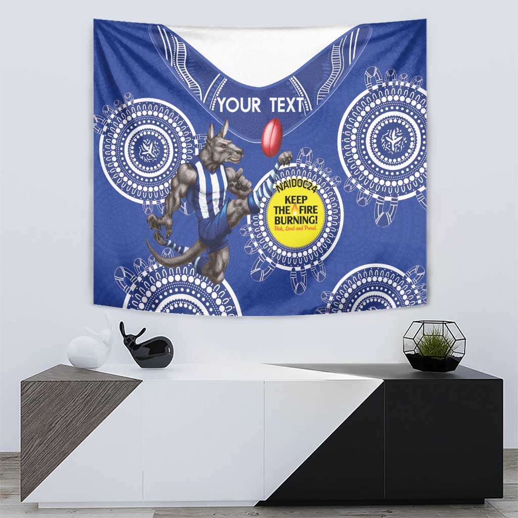 Custom AFL Kangaroos NAIDOC Week Tapestry Keep The Fire Burning Indigenous Art
