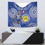 Custom AFL Kangaroos NAIDOC Week Tapestry Keep The Fire Burning Indigenous Art