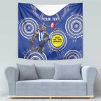 Custom AFL Kangaroos NAIDOC Week Tapestry Keep The Fire Burning Indigenous Art