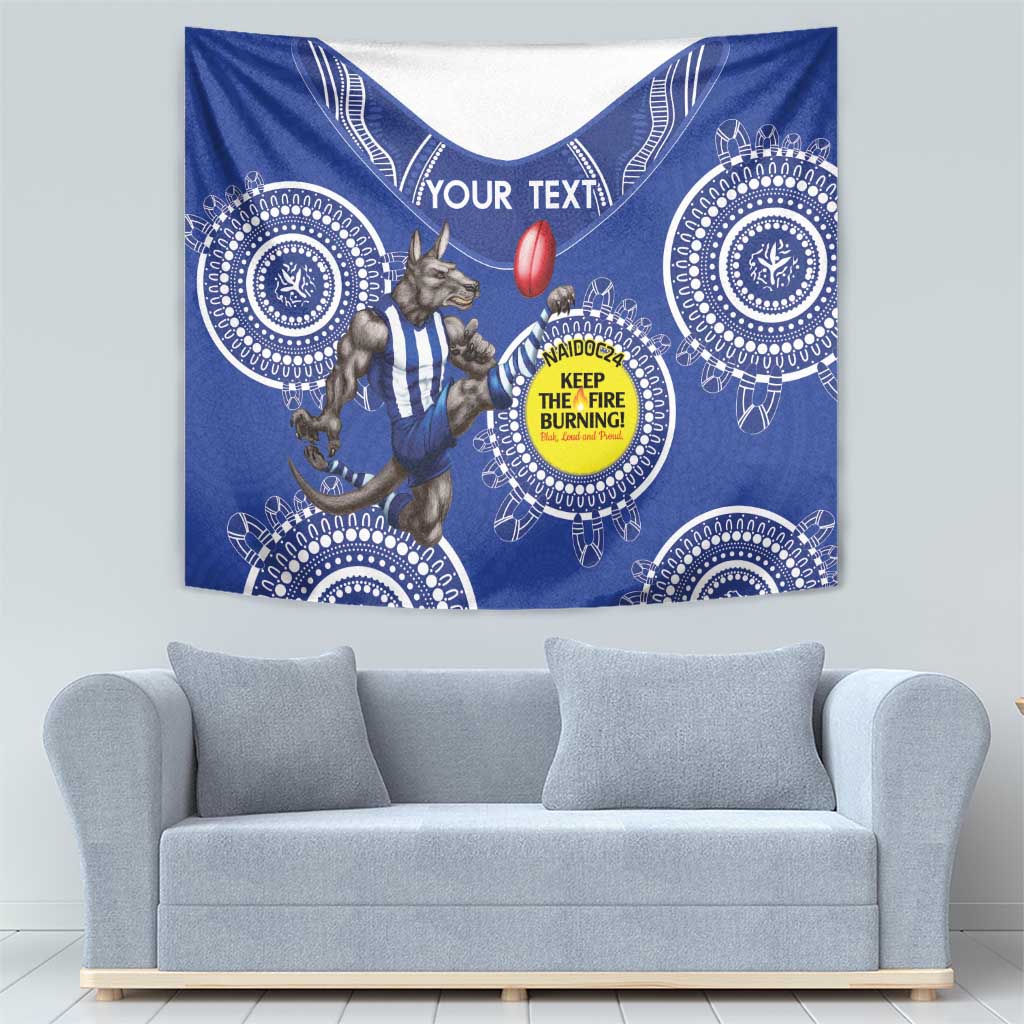 Custom AFL Kangaroos NAIDOC Week Tapestry Keep The Fire Burning Indigenous Art