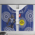 Custom AFL Kangaroos NAIDOC Week Window Curtain Keep The Fire Burning Indigenous Art