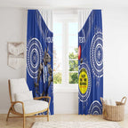 Custom AFL Kangaroos NAIDOC Week Window Curtain Keep The Fire Burning Indigenous Art