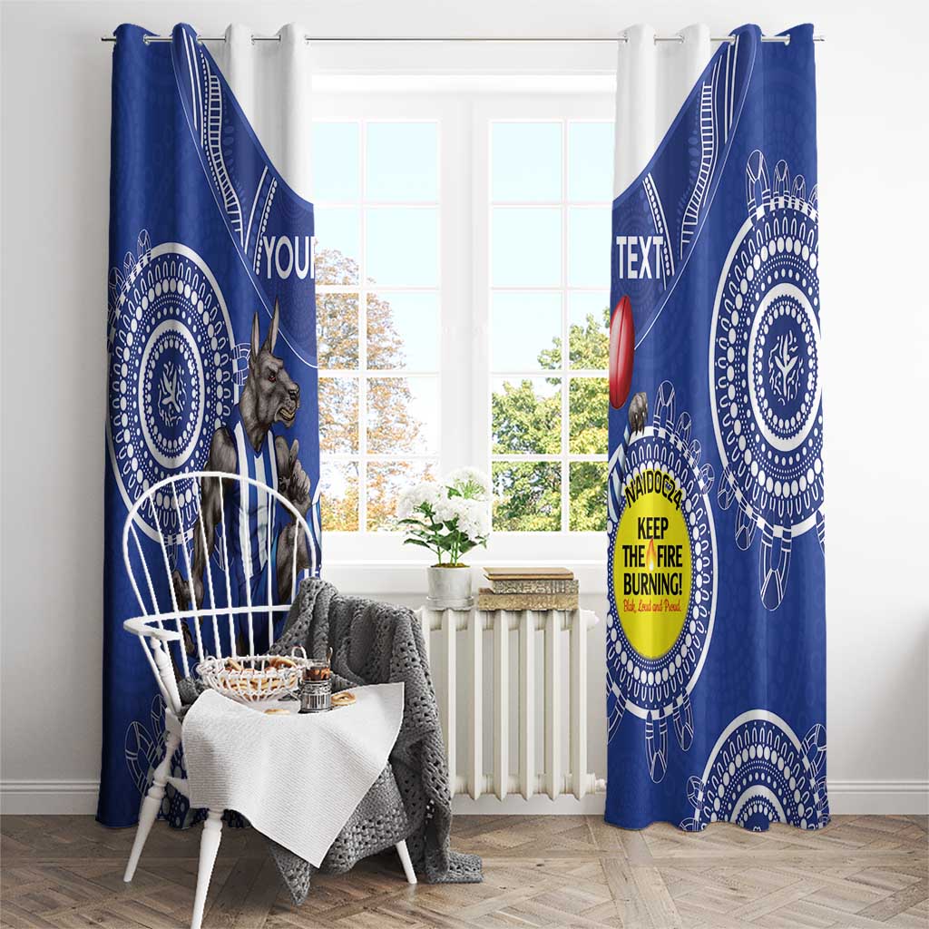 Custom AFL Kangaroos NAIDOC Week Window Curtain Keep The Fire Burning Indigenous Art