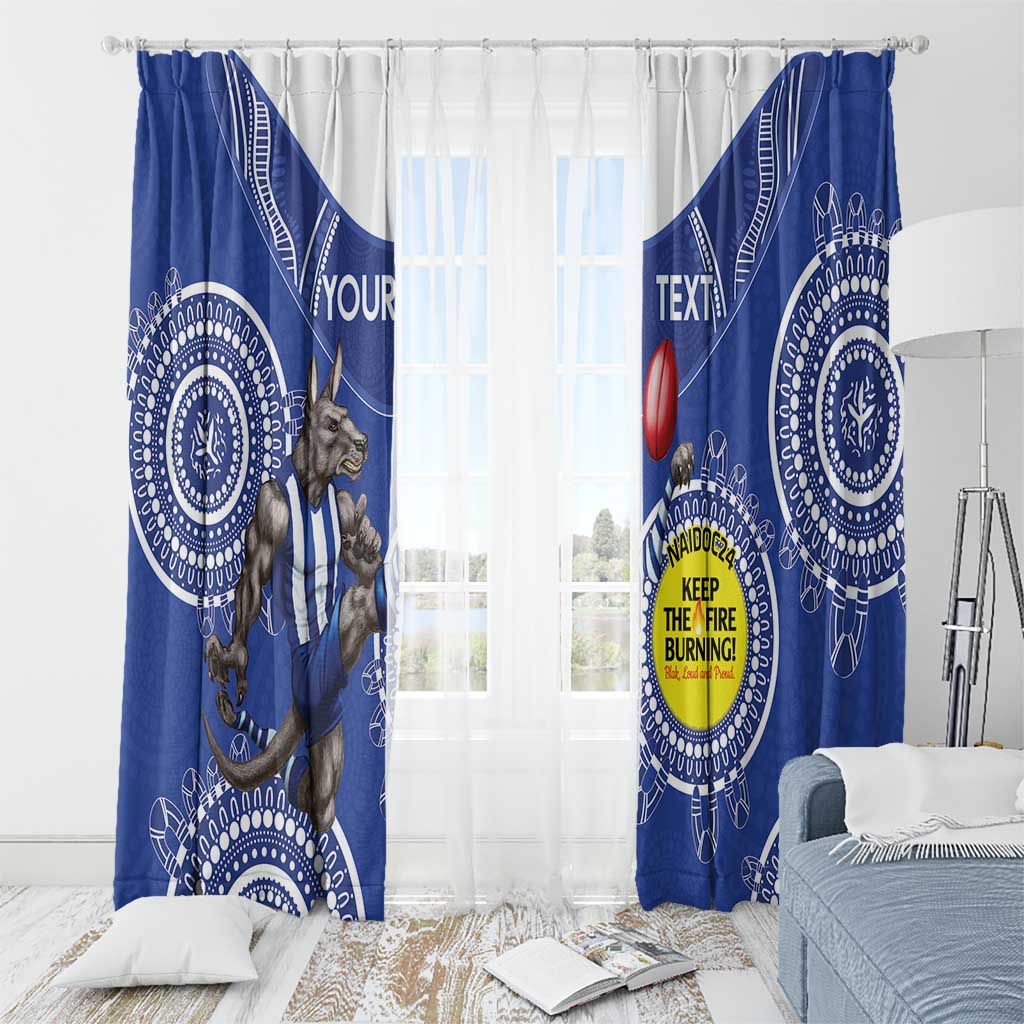 Custom AFL Kangaroos NAIDOC Week Window Curtain Keep The Fire Burning Indigenous Art