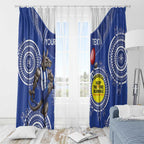 Custom AFL Kangaroos NAIDOC Week Window Curtain Keep The Fire Burning Indigenous Art