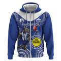 Custom AFL Kangaroos NAIDOC Week Zip Hoodie Keep The Fire Burning Indigenous Art