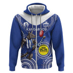 Custom AFL Kangaroos NAIDOC Week Zip Hoodie Keep The Fire Burning Indigenous Art