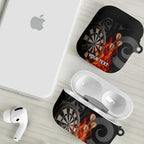 Personalised Aotearoa Darts AirPods Case Maori Koru Flaming Dartboard - Aussie Hoodie