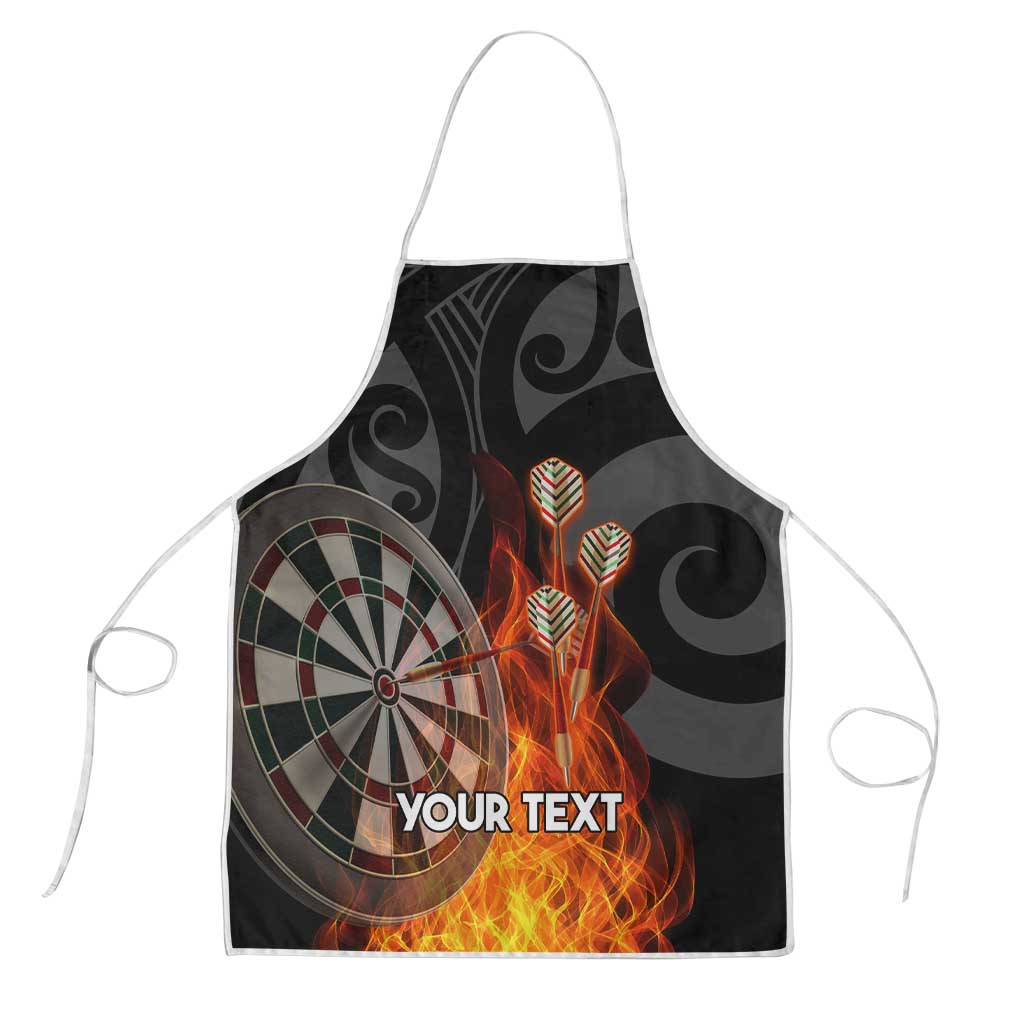 Personalised Aotearoa Darts Apron Maori Koru Flaming Dartboard - Aussie Hoodie