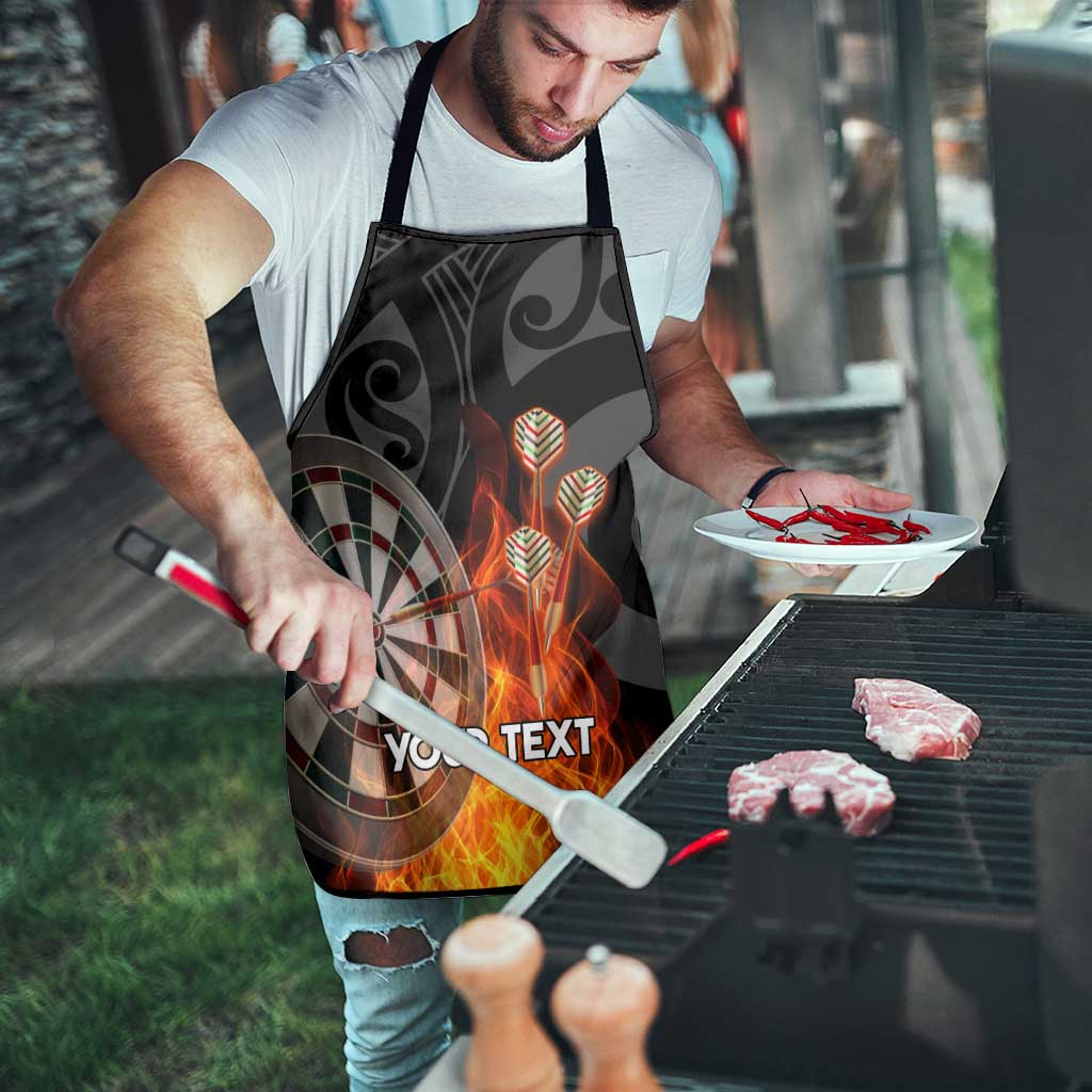 Personalised Aotearoa Darts Apron Maori Koru Flaming Dartboard - Aussie Hoodie