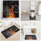 Personalised Aotearoa Darts Bathroom Set Maori Koru Flaming Dartboard - Aussie Hoodie