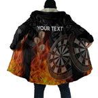 Personalised Aotearoa Darts Cloak Maori Koru Flaming Dartboard - Aussie Hoodie
