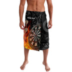 Personalised Aotearoa Darts Lavalava Maori Koru Flaming Dartboard