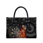 Personalised Aotearoa Darts Leather Bag Maori Koru Flaming Dartboard - Aussie Hoodie