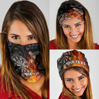 Personalised Aotearoa Darts Neck Gaiter Maori Koru Flaming Dartboard - Aussie Hoodie