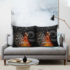 Personalised Aotearoa Darts Pillow Cover Maori Koru Flaming Dartboard - Aussie Hoodie