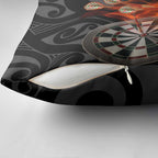 Personalised Aotearoa Darts Pillow Cover Maori Koru Flaming Dartboard - Aussie Hoodie
