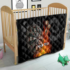 Personalised Aotearoa Darts Quilt Maori Koru Flaming Dartboard