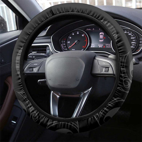 Aotearoa Darts Steering Wheel Cover Maori Koru Flaming Dartboard