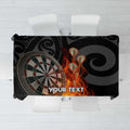 Personalised Aotearoa Darts Tablecloth Maori Koru Flaming Dartboard