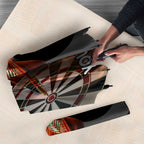 Personalised Aotearoa Darts Umbrella Maori Koru Flaming Dartboard - Aussie Hoodie