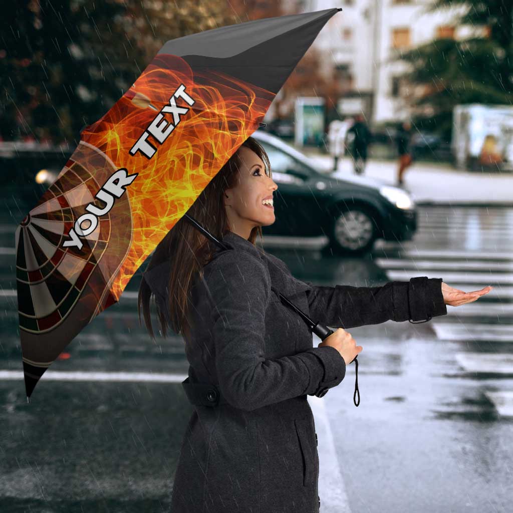 Personalised Aotearoa Darts Umbrella Maori Koru Flaming Dartboard - Aussie Hoodie