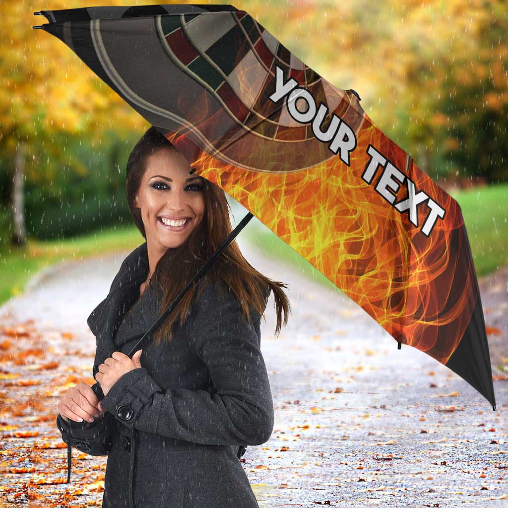 Personalised Aotearoa Darts Umbrella Maori Koru Flaming Dartboard - Aussie Hoodie
