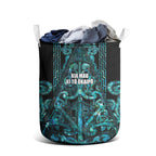 Maori Language Week Laundry Basket Kia Mau Ki To Ukaipo Paua Shell Color