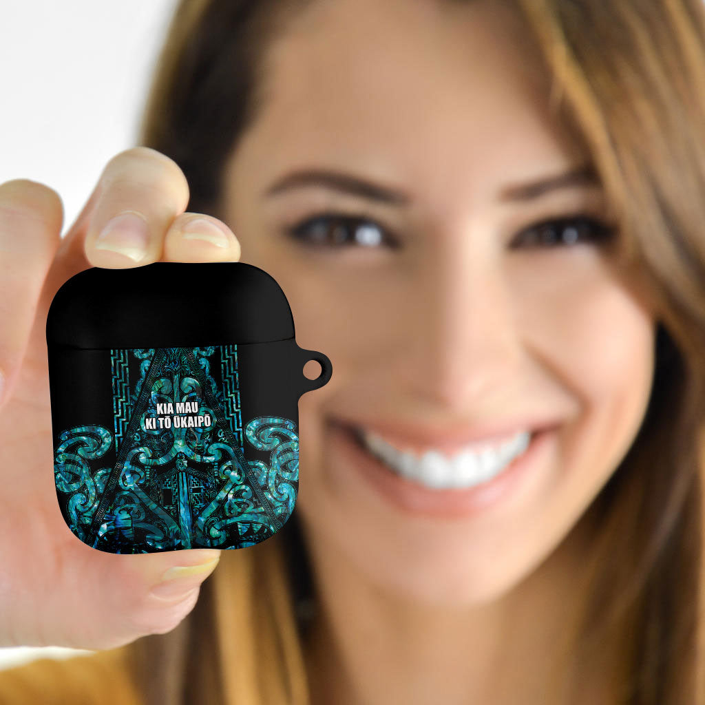 Maori Language Week AirPods Case Kia Mau Ki To Ukaipo Paua Shell Color