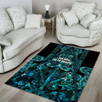 Maori Language Week Area Rug Kia Mau Ki To Ukaipo Paua Shell Color
