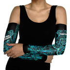 Maori Language Week Personalised Arm Sleeves Kia Mau Ki To Ukaipo Paua Shell Color