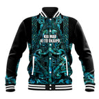 Maori Language Week Personalised Baseball Jacket Kia Mau Ki To Ukaipo Paua Shell Color