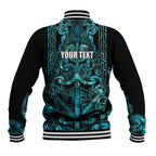 Maori Language Week Personalised Baseball Jacket Kia Mau Ki To Ukaipo Paua Shell Color