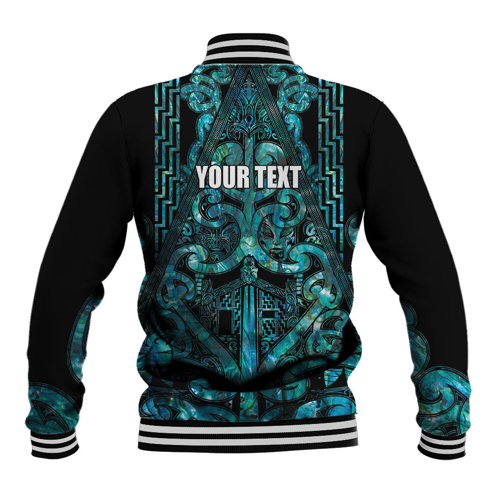 Maori Language Week Personalised Baseball Jacket Kia Mau Ki To Ukaipo Paua Shell Color