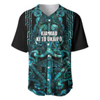 Maori Language Week Personalised Baseball Jersey Kia Mau Ki To Ukaipo Paua Shell Color