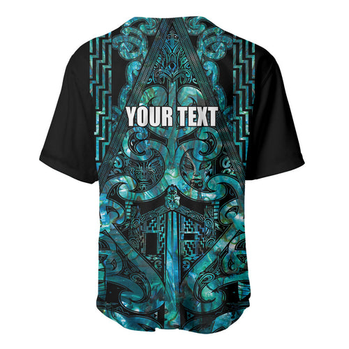 Maori Language Week Personalised Baseball Jersey Kia Mau Ki To Ukaipo Paua Shell Color