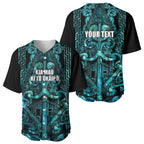 Maori Language Week Personalised Baseball Jersey Kia Mau Ki To Ukaipo Paua Shell Color