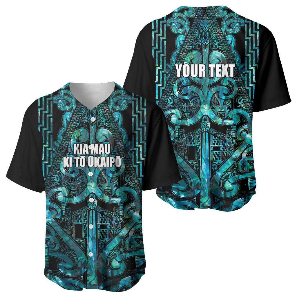 Maori Language Week Personalised Baseball Jersey Kia Mau Ki To Ukaipo Paua Shell Color