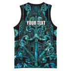 Maori Language Week Personalised Basketball Jersey Kia Mau Ki To Ukaipo Paua Shell Color