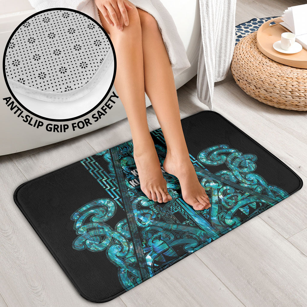 Maori Language Week Bathroom Set Kia Mau Ki To Ukaipo Paua Shell Color