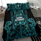 Maori Language Week Bedding Set Kia Mau Ki To Ukaipo Paua Shell Color